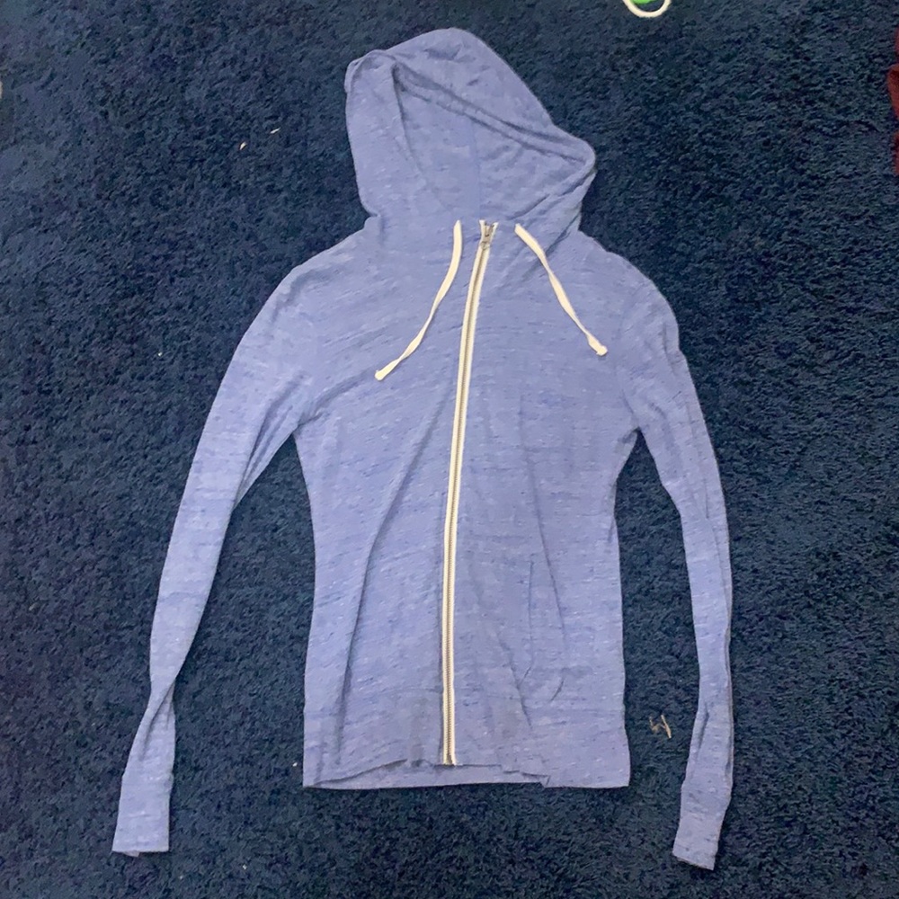 light blue zip up sweatshirt size medium